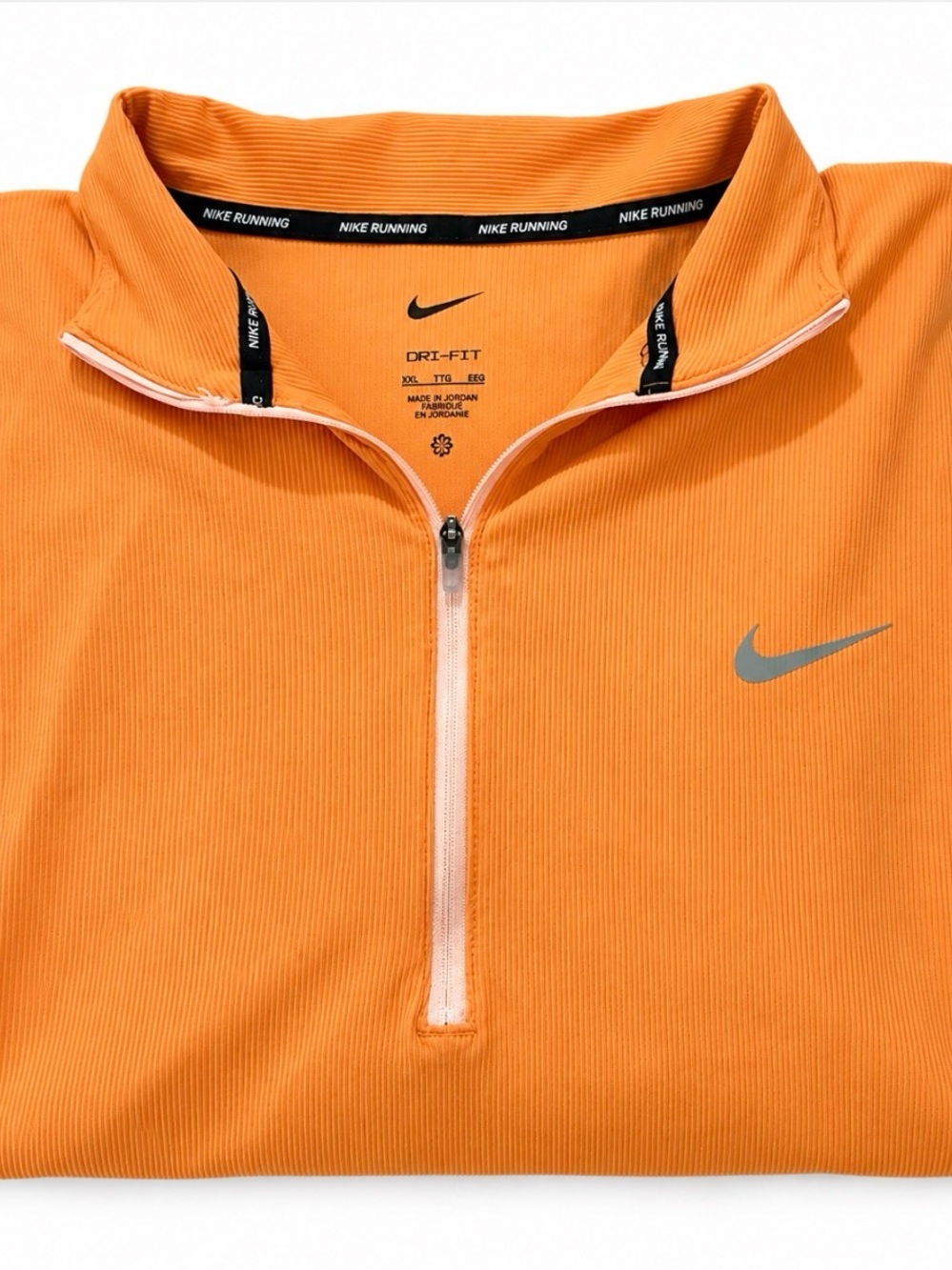 Nike Dri-FIT Zip-Up Pullover in Orange